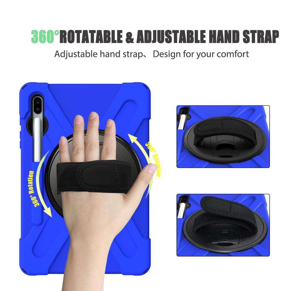 360 Rotatable Stand Case For Samsung Galaxy Tab S6 10.5inch 2019 SM-T860 SM-T865 SM-T867 Hybrid Cover With Hand & Shoulder Strap