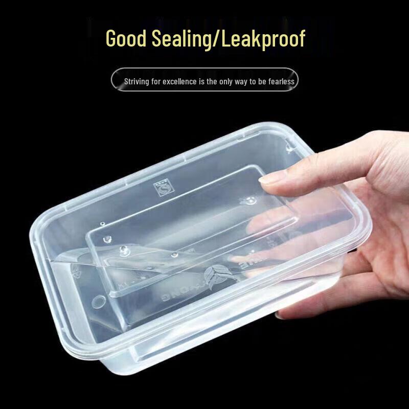 Chuāngfā 750ml Thickened Disposable PP Square Lunch Box