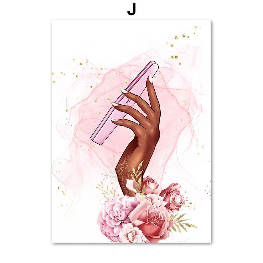 

Лак для ногтей, маникюр, брови, салон красоты, цветок, настенная живопись на холсте, постеры на скандинавскую тему, принты для девочек, фотографии для декора спальни 21x30cm No Framed