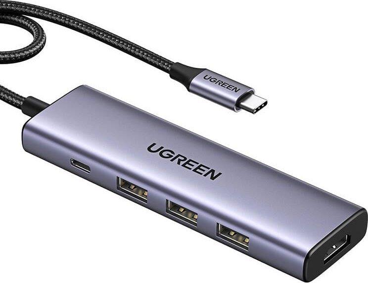 Ugreen CM511 Multifunctional 5-in-1 USB-C Hub with PD, HDMI & Triple USB-A 3.0 Ports, Gray
