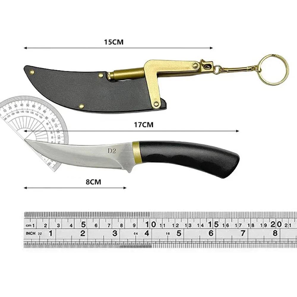 D2 Steel miniature butcher knife EDC portable pocket knife fish cutting tool high hardness multi-purpose razor sharp knife