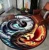 Japanese Koi Fish Round Rug Zen Living Room Living Room Bedroom Home Decoration Carpet Bedroom Decor Living Room Decoration