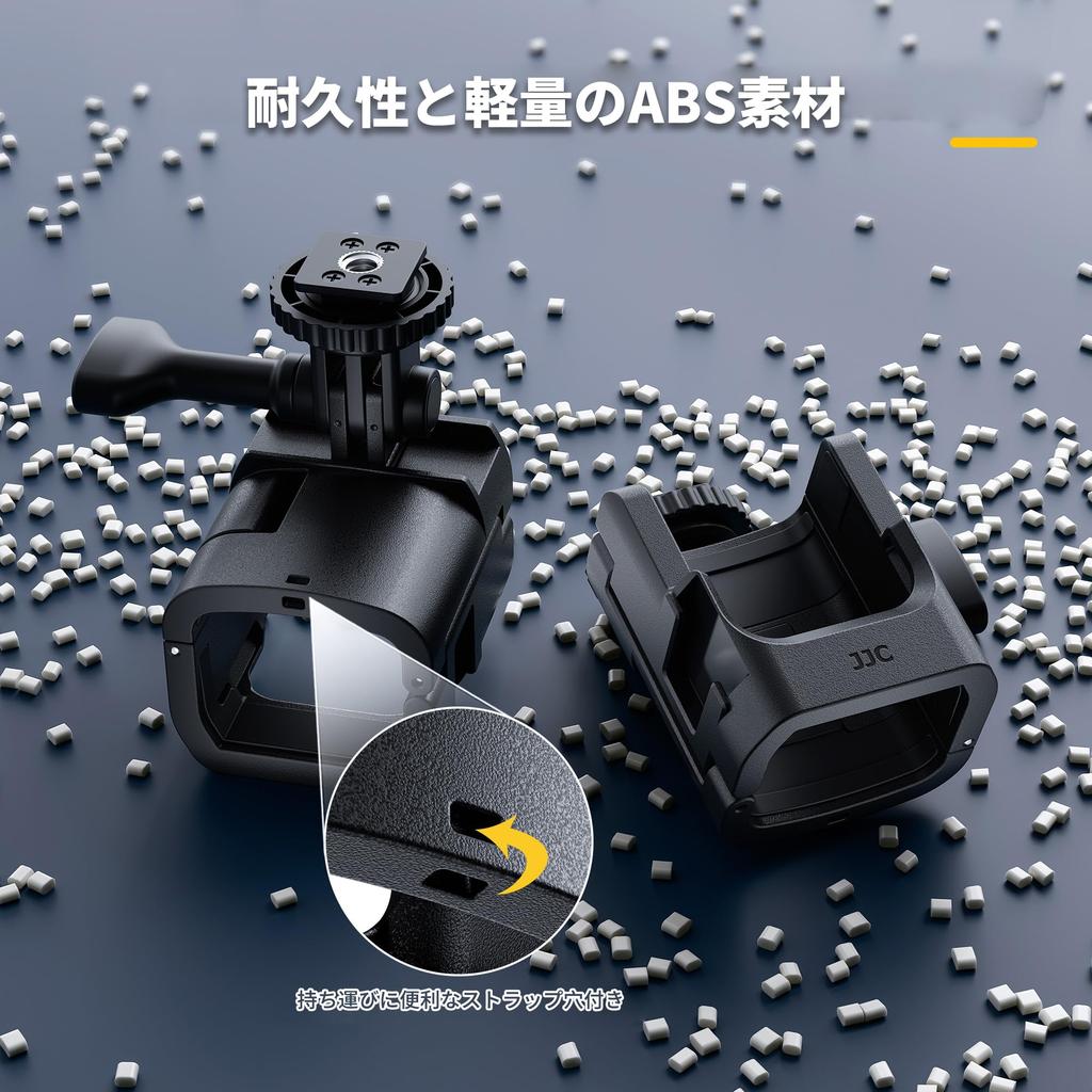 JJC DJI Osmo Pocket 3 Erweiterungsadapter Kamerakäfig mit integriertem Schraubenloch und Blitzschuh-Halterung für seitlichen Blitzschuh Leicht erweiterbar Innen