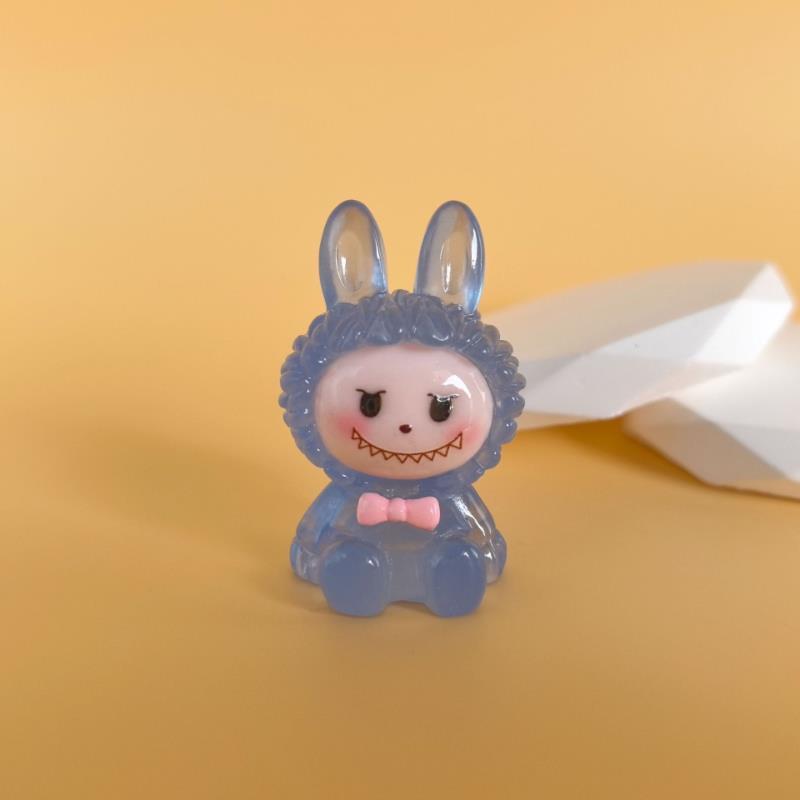 Cartoon Labu DIY Jewelry Pendant Car Ornament Labu Doll Night Light Resin Accessories