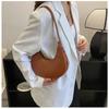 Women's Faux Leather Crescent Bag New Lightweight Shoulder Crossbody Purse Soft Texture Hobo Bag