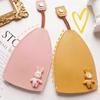 Cute Rabbit Pull Out Key Sleeve Cartoon Animal Pu Leather Car Key Case Holder Large Capacity Keychain Pouch Keychain Organizer