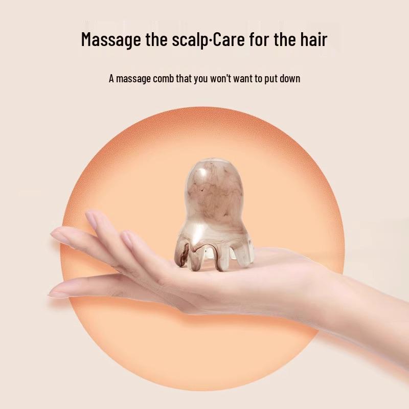 Octopus Scalp Massager Comb – Portable Gua Sha Head Therapy Tool with Wide Teeth