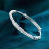 Embossed Purity Plated Bracelet Design Sense Temperament Elegant Adjustable Bangle Fashionable Women Jewelry Trend Accessories