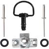 Motorcycle Race Fasteners Quick Release D-Ring 1/4 Turn Race Fairing Fasteners Rivet Type B 17mm (10 Pack) Dark Black