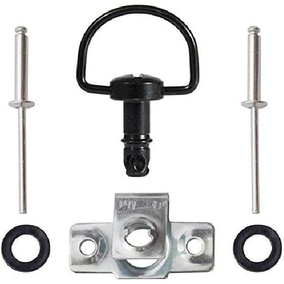 Motorcycle Race Fasteners Quick Release D-Ring 1/4 Turn Race Fairing Fasteners Rivet Type B 17mm (10 Pack) Dark Black