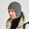 Winter outdoor warm hat men's and women's same thickened knitted wool hat cold-proof ear protector pullover hat