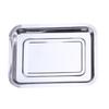 Stainless Steel Grill Plate 26X19X2Cm Fine Workmanship Rust Proof Lightweight Dish Drying For Kitchen Use Grill Pan Dish
