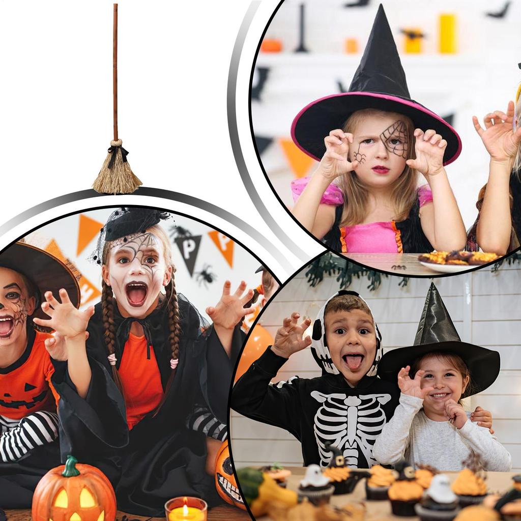 Halloween Witch Broom Plastic Floating Witch Broom Props CosplayBroomstick For Halloween Costume Party Supplies Home Decoration