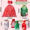 Funnlot Christmas Drawstring Gift Bags 32PCS in 7 Styles Christmas Wrapping Bags Xmas Treats Bags Christmas Party Favor Pouch Goody Sweet Treat Candy