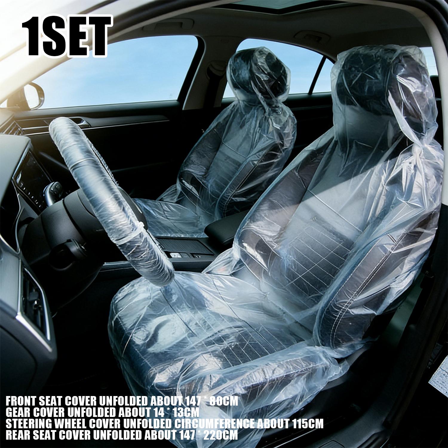 5pcs/sets Disposable Car Seat Covers Protective Anti-Fouling Waterproof Dustproof Protector Universal Auto Interior Supplies