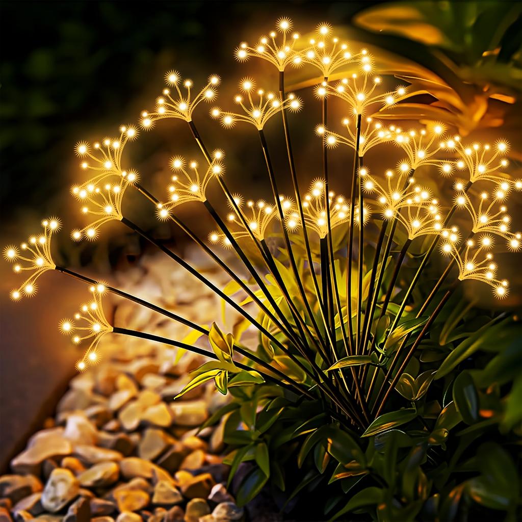 Solar powered fireworks light 60/80/100LED fairy light suitable for Christmas, New Year, winter festivals, camping, garden, wedding, party
