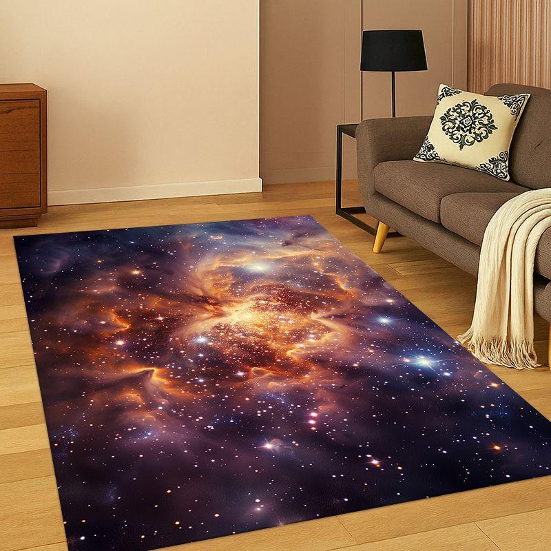 Universe Milky Way Space Stars Galaxy Earth Carpet Rug for Bedroom Living Room Sofa Doormat Home Decor,Kid Area Rug Non-slip