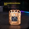 New Creative Metal Hollow Double Arc Lighter Convenient Power Display Lighting for Men Gift Cigarette Accessories