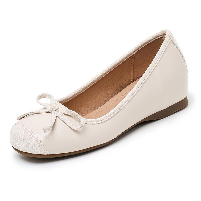 

Весенне-осенние новые маленькие туфли на плоской подошве с квадратным носком и скрытой танкеткой для женщин, в стиле балеток с бантом, ретро Мэри Джейн 34