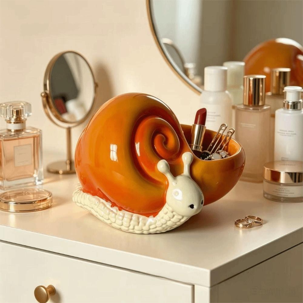 Hollow Storage Cavity Resin Storage Ornament Frog Snail Shaped Decorative Statue Home Table Decor