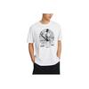Nike Courtside Brooklyn Nets Letter Print Crew Neck T-Shirt Men Tops White DR6289-100