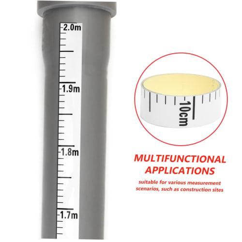 Cabilock Water Level Meter Sticker, Self-Adhesive Aluminum with Graduated Markings, Reflective Tape Measure for Ponds, Pools, and Tanks, Durable