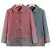Autumn clothes in the coat for the elderly and women, new spring and autumn woolen tops, old lady clothes