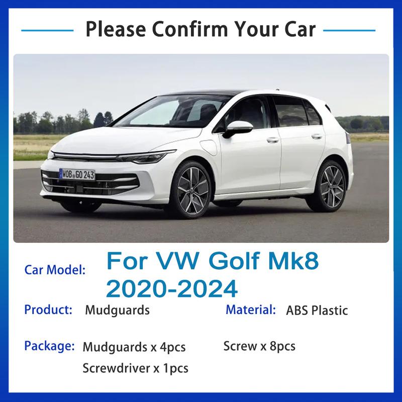 Car Mudguards For Volkswagen VW Golf MK8 Accessories R-Line GTI GTD GTE     2024 Mud Flaps Splash Guards Fenders
