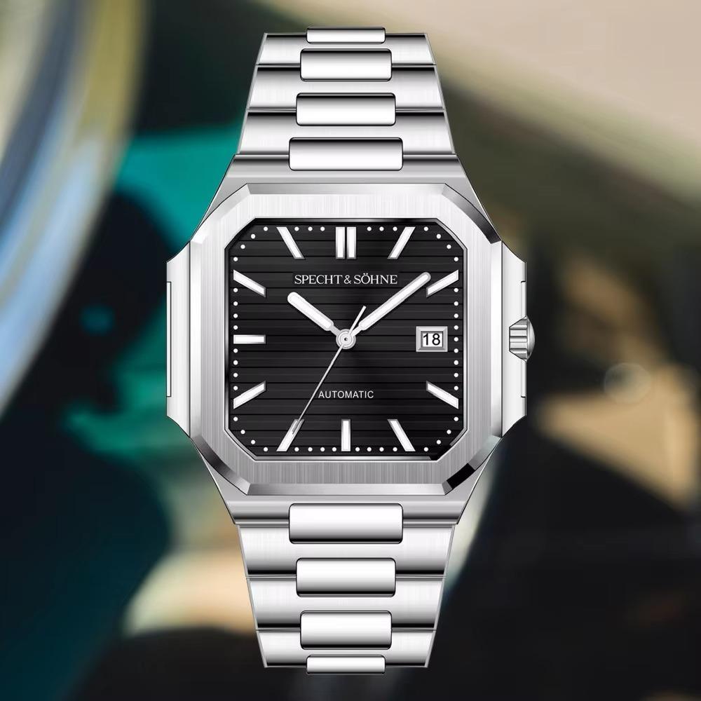 2026 Specht & Söhne New Fashion Luxury Cubic 5821 Mechanical Watch For Men Sapphire Crystal Automatic Watch 50M Waterproof 41MM