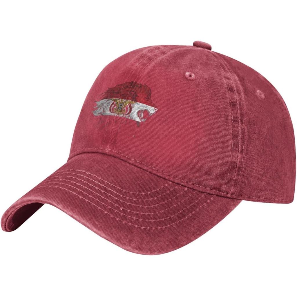 Lion YeUnisex Flag Washed Baseball Cap Denim Casual Adjustable Outdoor Golf Hats