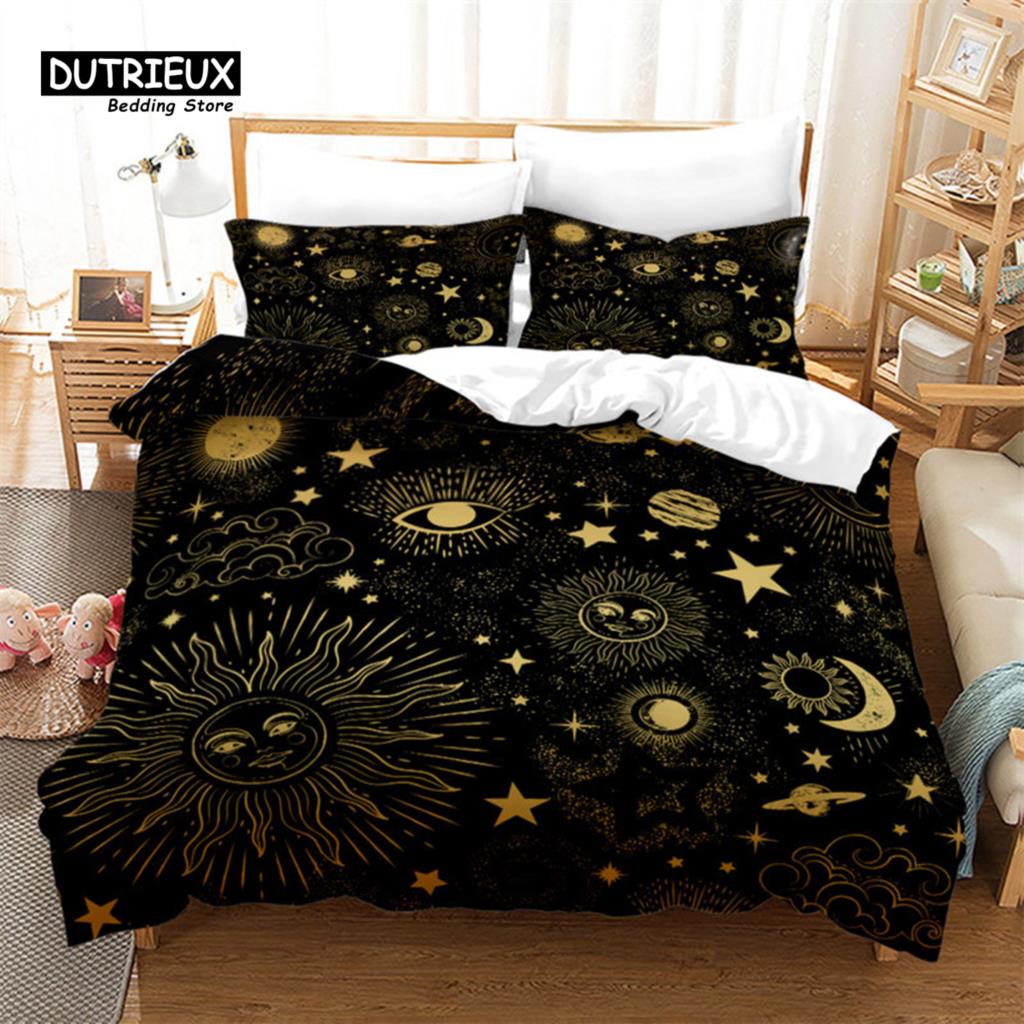 Comfortable Stylish Pattern Duvet Cover Set With Duvet Cover And Pillowcases King Queen Twin Sizes For Boys Girls And Kids
