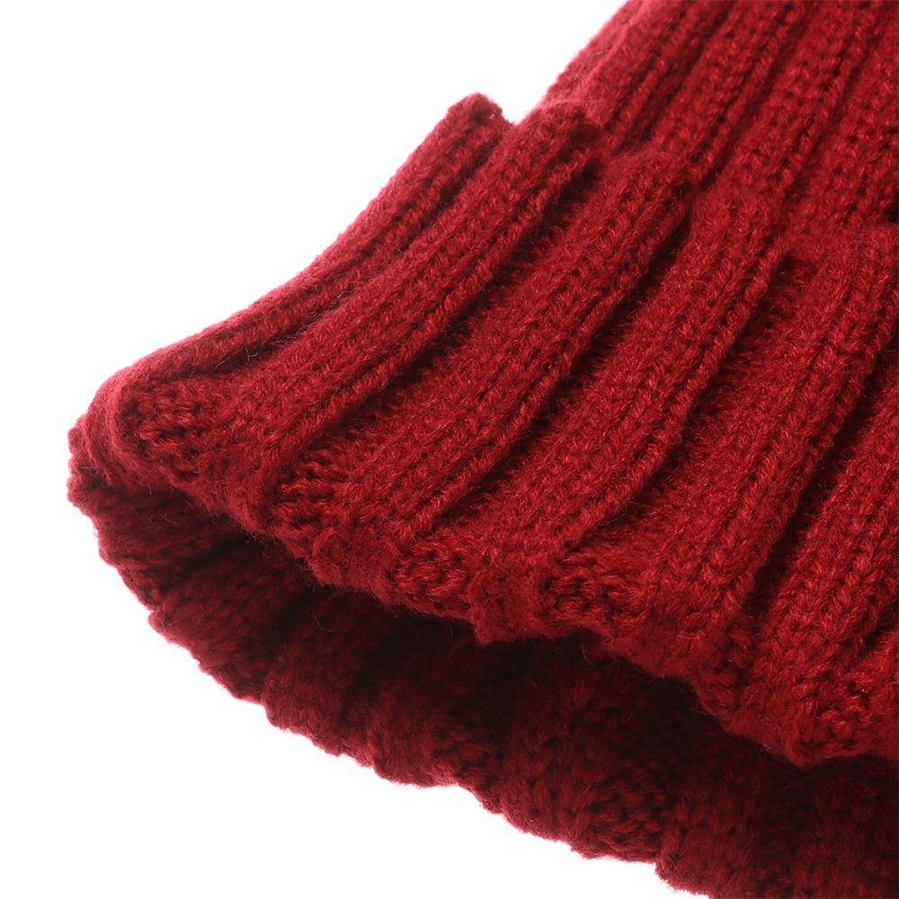 Warm Soft Detachable Beanie Cap Winter Cap Ski Hat Knitted Hat