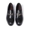 Fashion Classic Men's Genuine Leather Loafers Handmade Tassel Slip-On Casual Shoes with Metal Button for Office Wedding Dress Wear