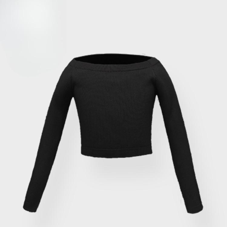 Kids Dance Sweater Girls Dance Wear Off Shoulder Practice Leotard Shawl Neck Sweater Chinese Dance Jacket