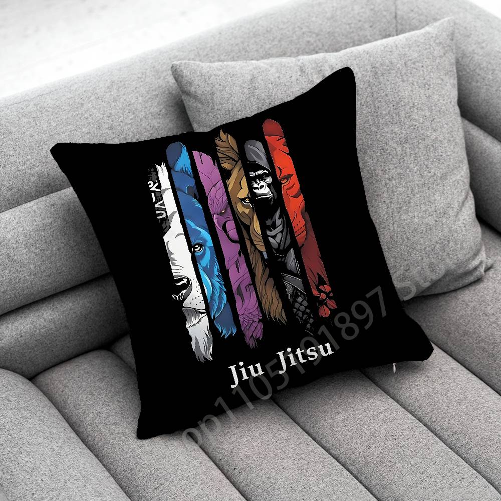 Brazilian Jiu Jitsu BJJ Throw Pillow Case For 50x50cm 40x40cm 55x55cm 45x45cm 30x30cm Square Bedroom Pillowcase Cover