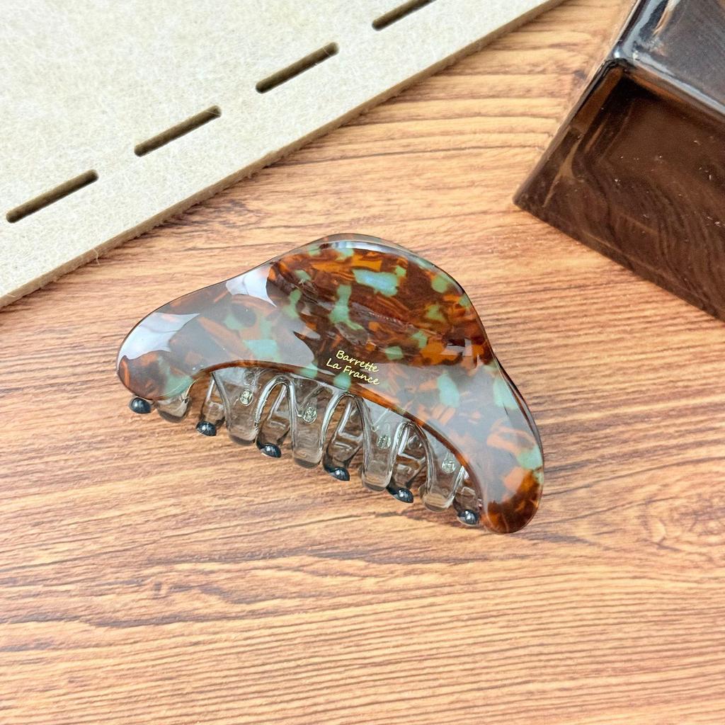 Medium Imitation Acetate Claw Clip for Back-of-Head Bun - Simple Shark Hair Accessory