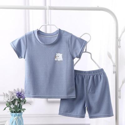 Children's Short-sleeved Suit Small Children Girls Summer Boys T-shirt Baby Baby Clothes Children's Clothing Short-sleeved Suit Summer
