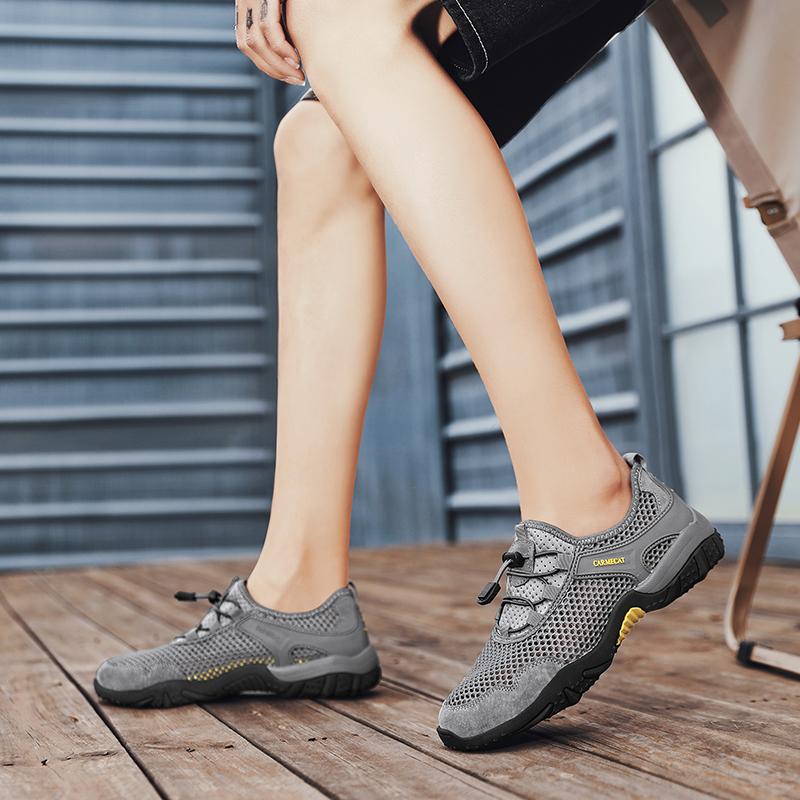 Fashion Outdoor Mesh Men Sneakers Slip On Men Loafers Breathable Summer Casual Shoes For Men Lightweight Camping Hiking Shoes
