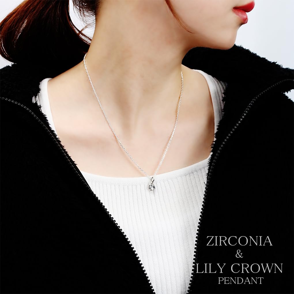 Gin no Single Zirconia Pendant No Simple Head 925 Sterling Silver [Shinjuku Kura] Top, Chain, Charm,
