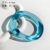 Fun Transparent Cute Acrylic Gentle Wave Wide Version Square Resin Charm Bangle Bracelet for Women Travel Jewelry Hip Hop Bangle