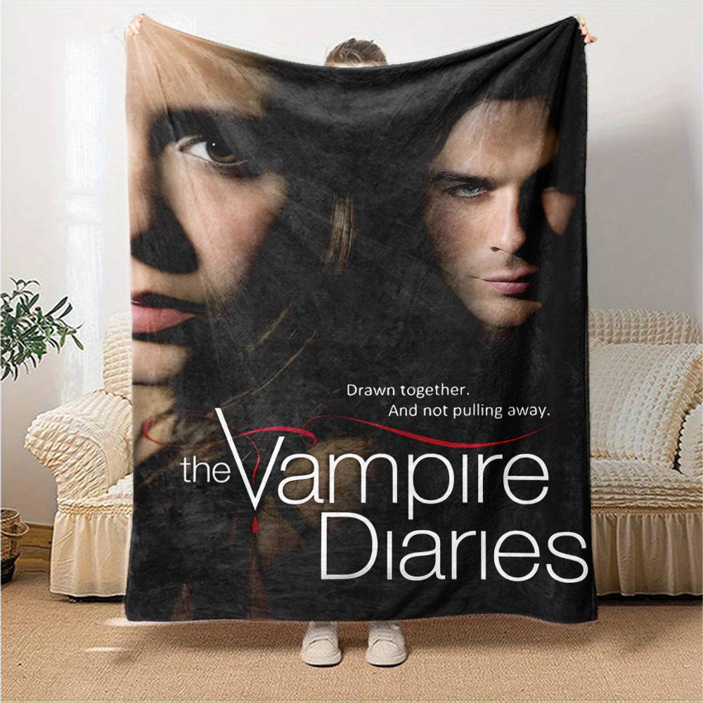 1pc The Vampire Diaries1 Blanket, Gift, for Men and Women, Soft Blanket, Good for Sofa Bed Couch Travel, Lightweight Flannel Blanket