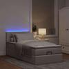 Exclusive House - Ottoman Bed with Taupe Mattress 100x200 Cm Fabric