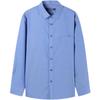 YOUNGOR Men's Blue Long Sleeve Shirt