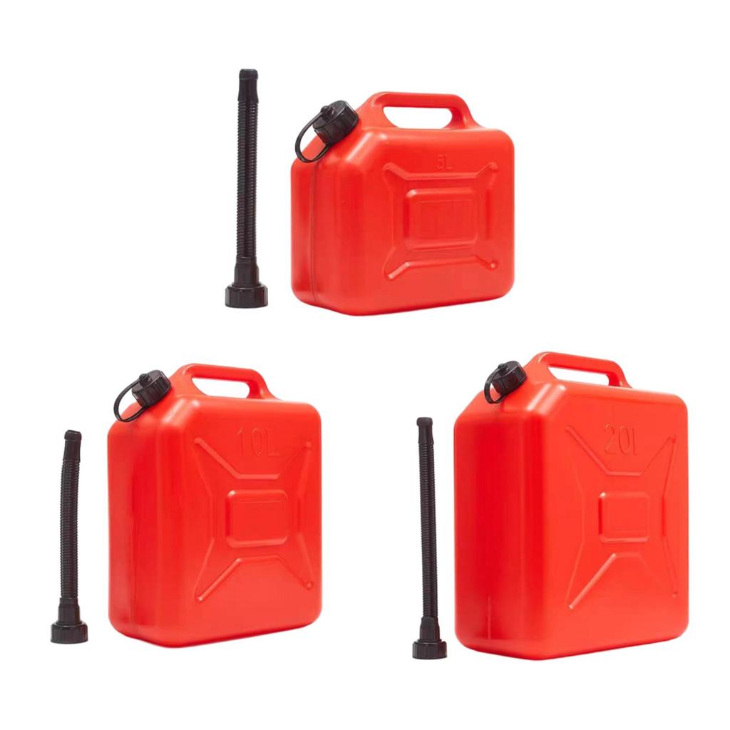 Auto Tank Container Bucket for Liquids Red Car Motorcycle Refueling Adventure SUV Vehicles