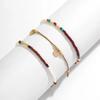 3Pcs/Set Bohemian Rice Beads Anklets for Women Vintage Trend Round Sequin Feet Chain Summer Beach Barefoot Jewelry Accessories
