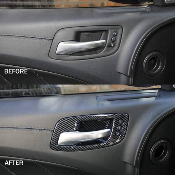 5-Color ABS Carbon Fiber Inner Door Handle Bowl Cover Trim