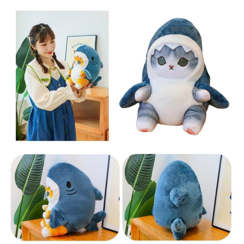1 Piece Cute Stuffed Animals Soft Plushies Doll Toys Pillow 20Cm Anime Shark Cat Plush Toy Birthday Gift For Kids Adults