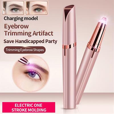 Electric Eyebrow Trimmer Security Hair Removal Eye Brow Epilator USB Charger Mini Shaper Shaver Hair Removal Painless Beauty