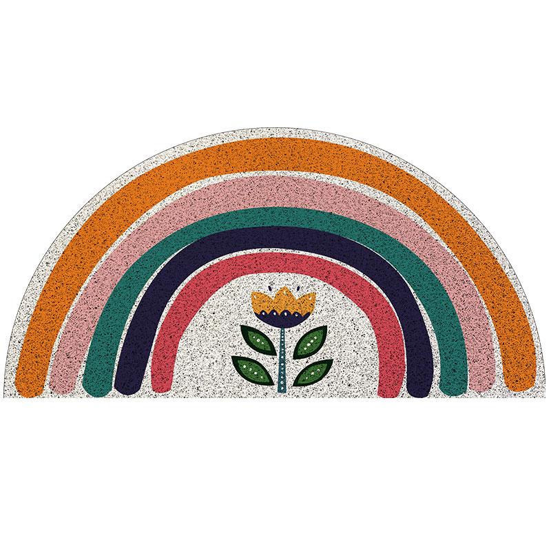 Arch Door Mats Outdoor Indoor Antiwear PVC Waterproof Ant-Slip Bedroom Rugs and Carpets Rainbow Printed Entrance Doormat