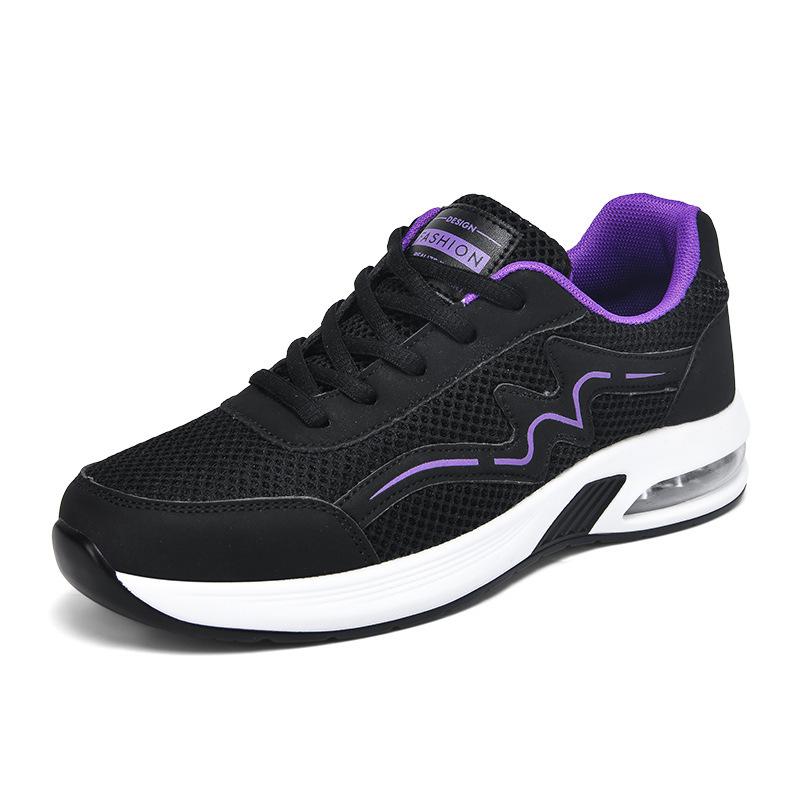Women's mesh air cushion running shoes women's casual breathable cushioning lightweight non-slip wear-resistant outdoor fitness sports shoes women